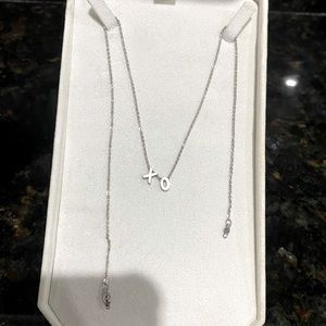 Silver XO charm necklace I put together for me and my friends